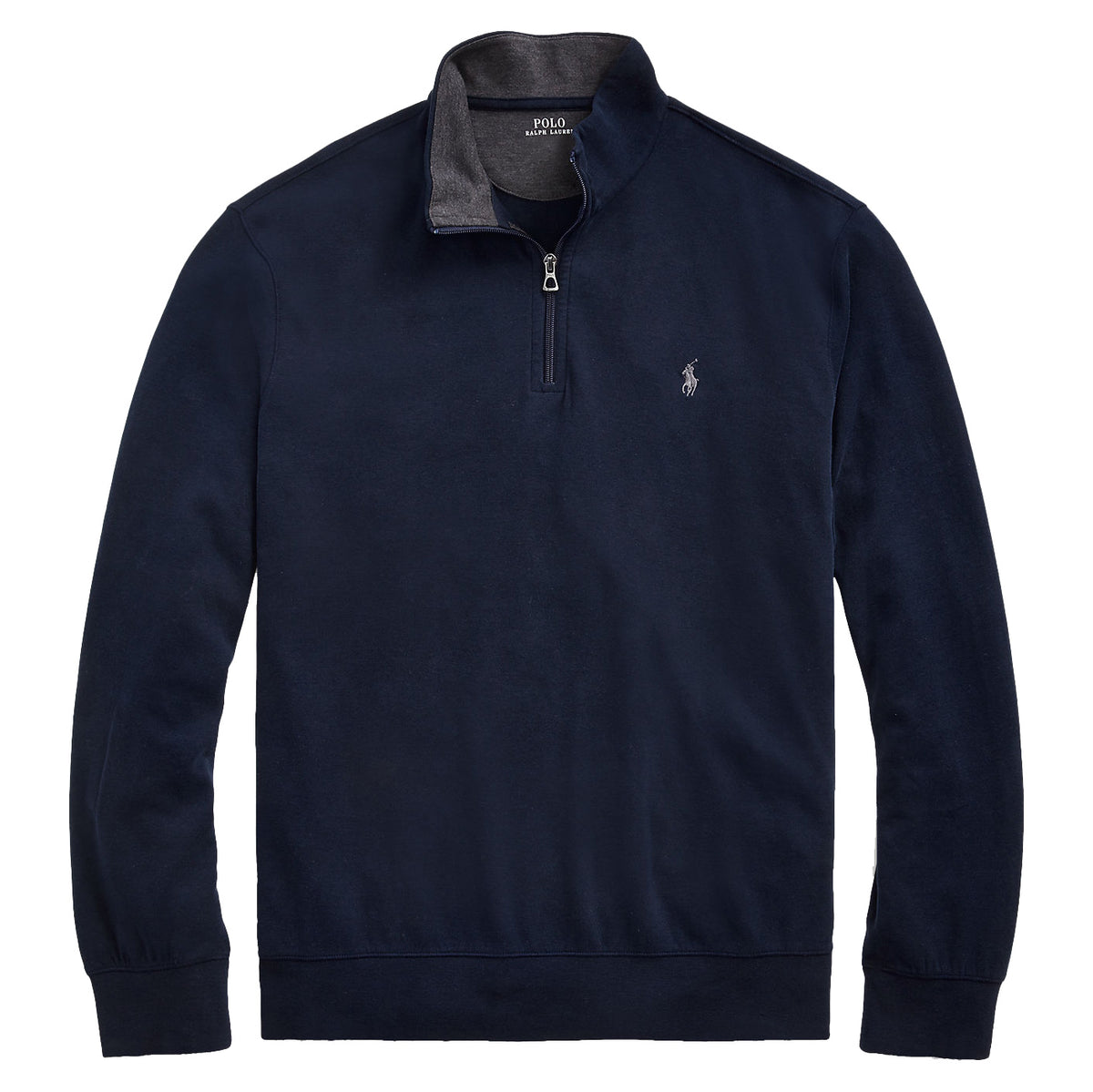 Polo Ralph Lauren Luxury Jersey Quarter-Zip Pullover - Navy