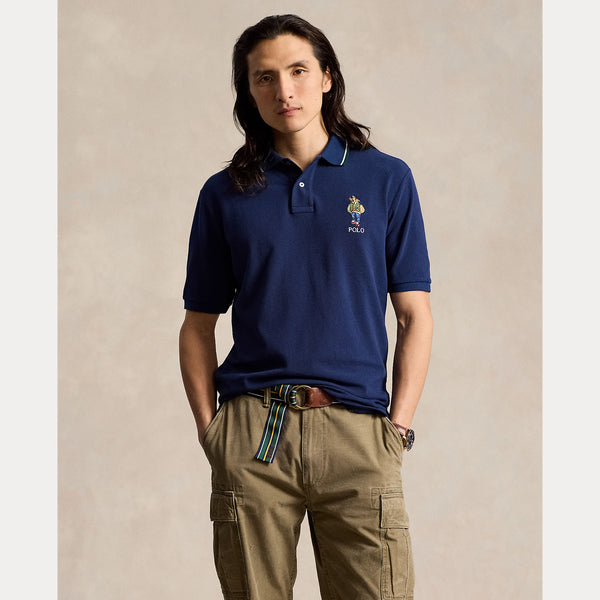 Polo Ralph Lauren Classic Fit Polo Bear Mesh Polo Shirt - Navy