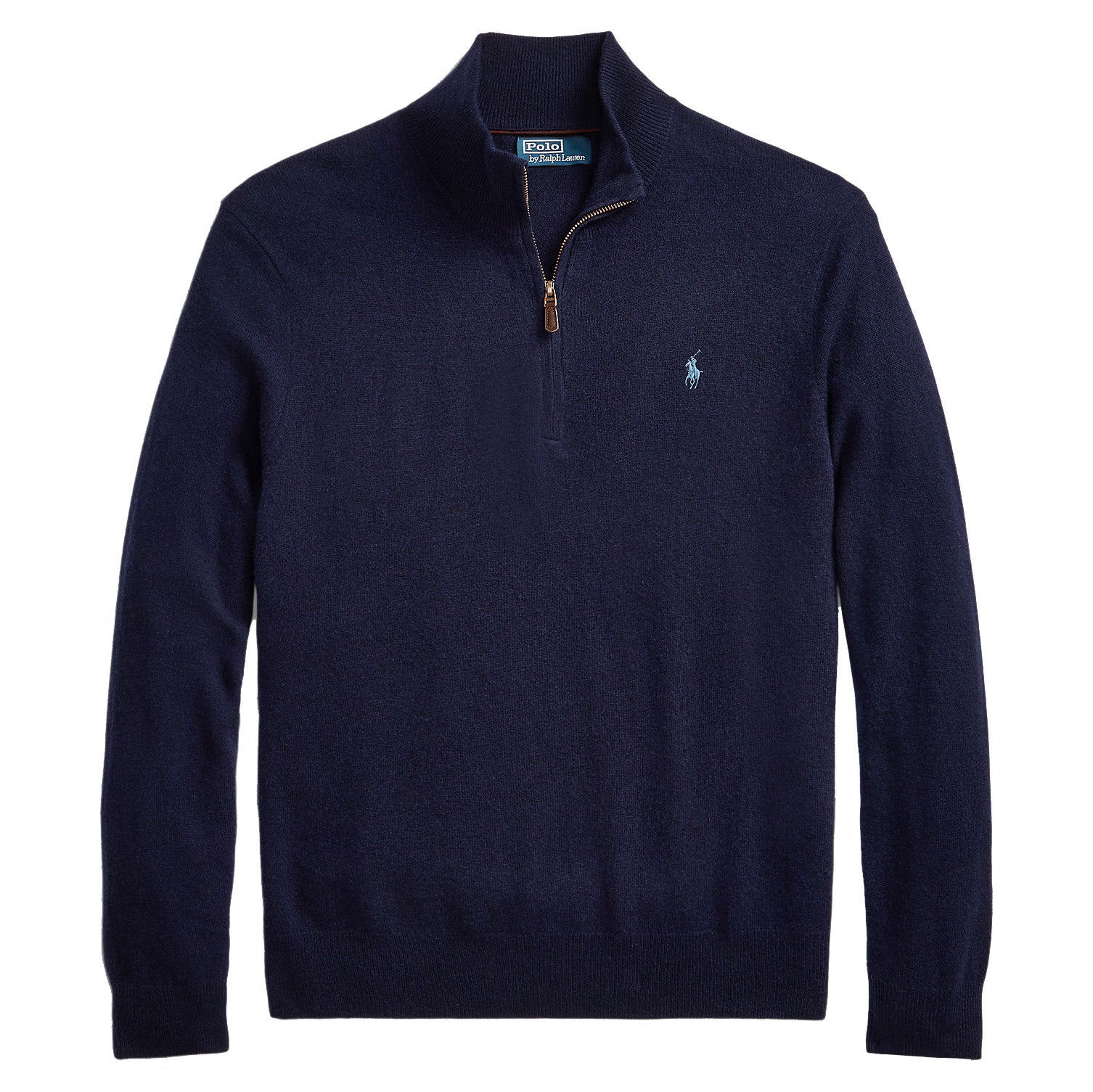 Polo Ralph Lauren Wool Quarter-Zip Sweater - Navy - Galvin for Men