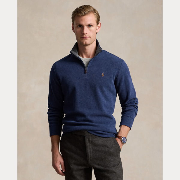 Polo Ralph Lauren Estate-Rib Quarter-Zip Pullover - Navy