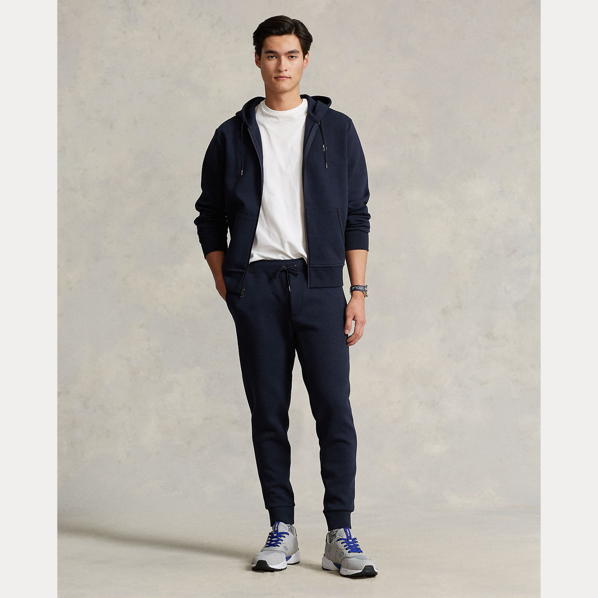 Polo Ralph Lauren Double-Knit Full Zip Hoodie - Navy