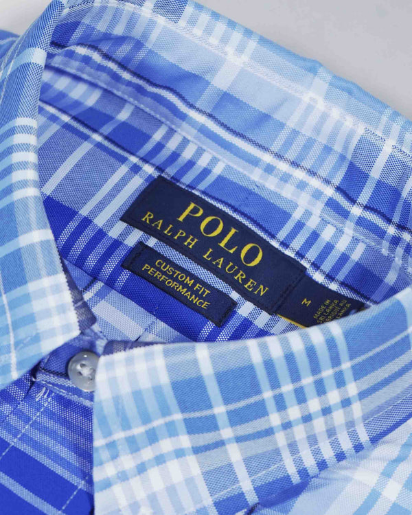 Polo Ralph Lauren Long Sleeved Checked Sport Shirt - Blue