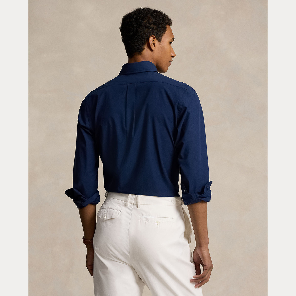 Polo Ralph Lauren Custom Fit Stretch Poplin Shirt - Navy