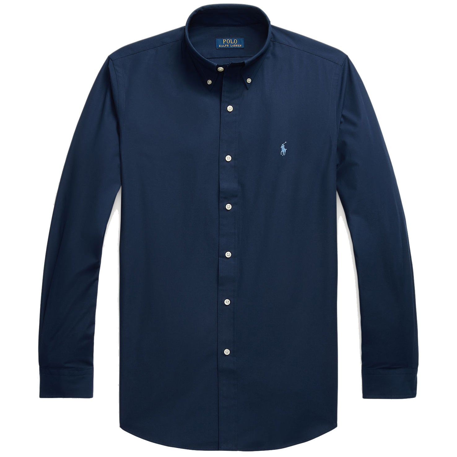 Navy Poplin Ralph Lauren Polo Ralph Lauren Player Logo Slim Fit 