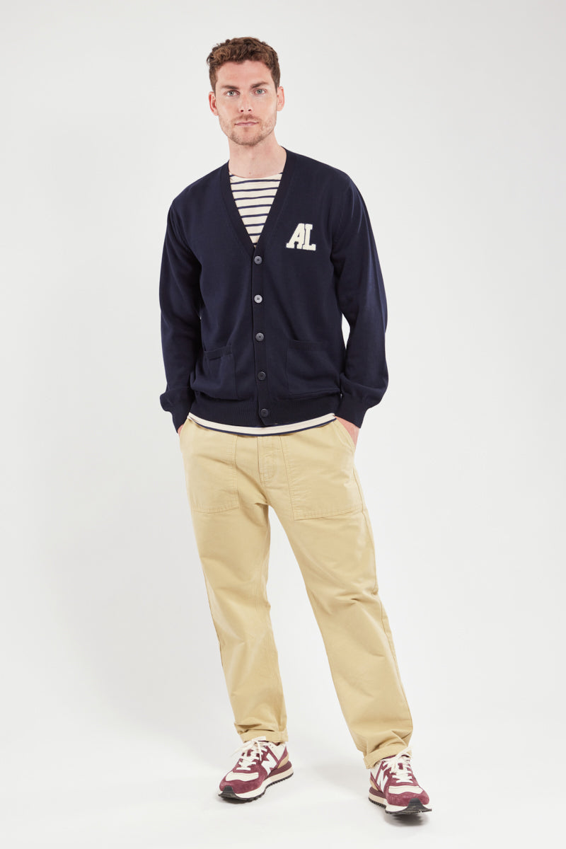 Armor Lux Cardigan-MARINE DEEP - Navy