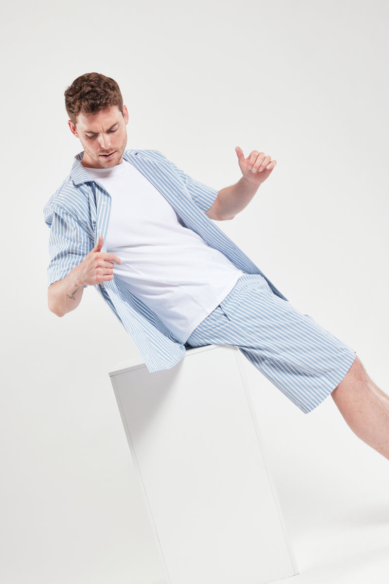 Armor Lux Chemise MC Confort C-RAYE BLEU - Blue