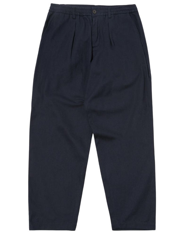 Universal Works Pleated Track Pant - Navy