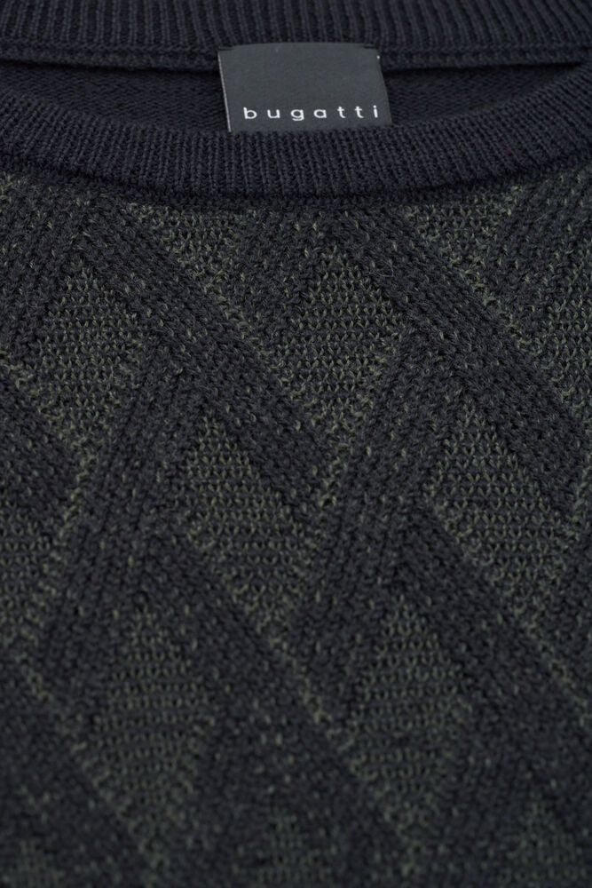 Bugatti Contrast Sweater - Olive / Navy