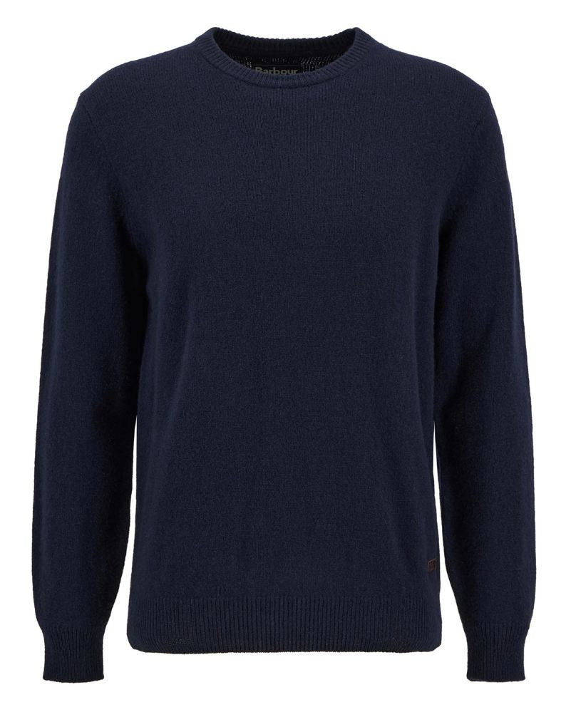 Barbour Essential Patch Crew Neck Knit - Navy