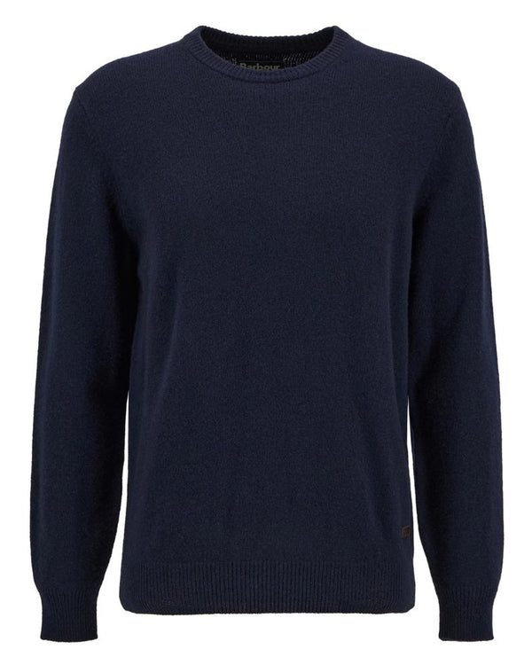 Barbour Essential Patch Crew Neck Knit - Navy