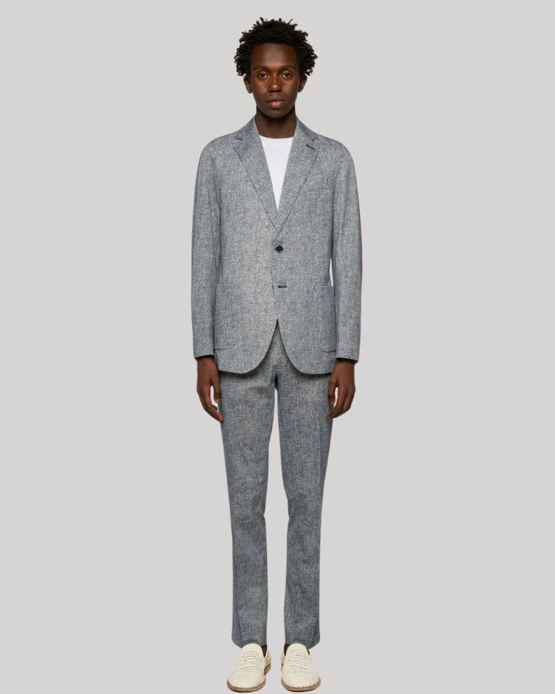 Circolo 1901 Diagonal Canvas Jacket - Blue