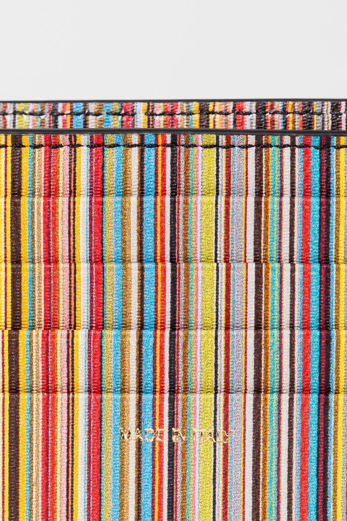 Paul Smith Signature Stripe Leather Billfold Wallet – Black