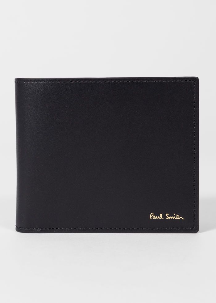 Paul Smith Leather Signature Stripe Interior Billfold Wallet - Black
