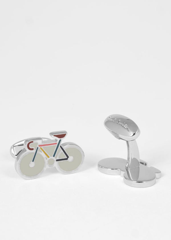 Paul Smith Silver Bike Cufflinks - Metallic