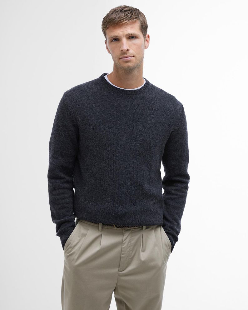Barbour Essential Crew Neck Knit -Grey