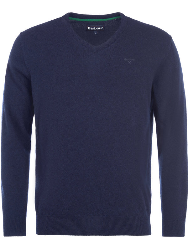Barbour Essential Lambswool V-Neck - Navy