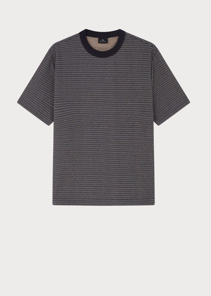 Paul Smith Chevron Crew Neck T-Shirt - Navy