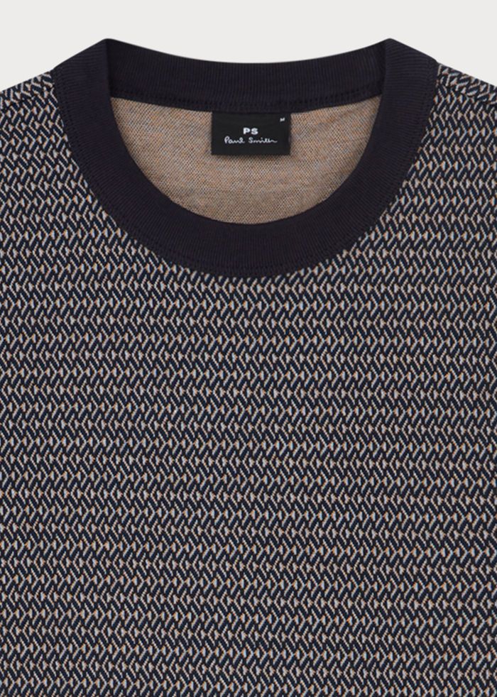 Paul Smith Chevron Crew Neck T-Shirt - Navy