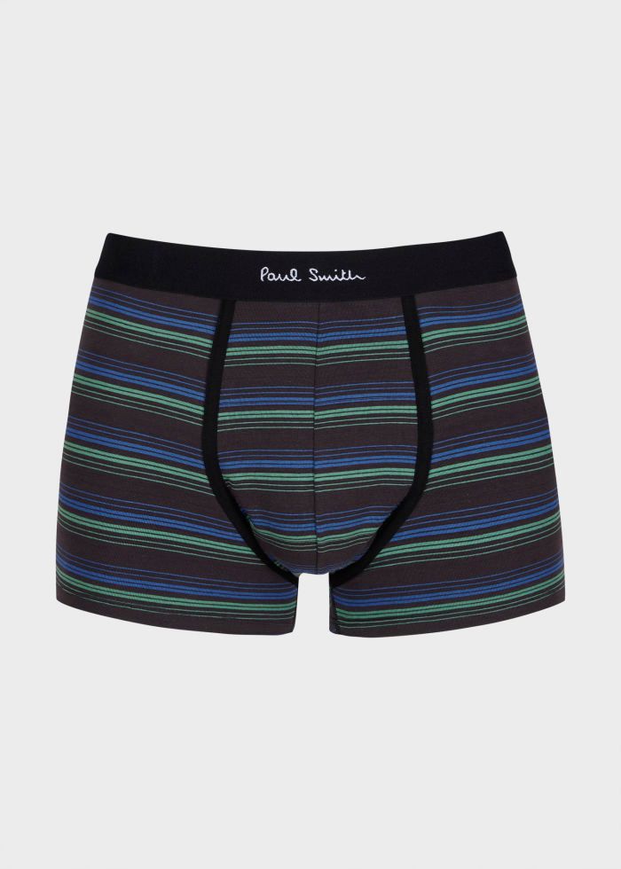 Paul Smith 3 Pack Stripe Boxer Briefs - Black &amp; Blue