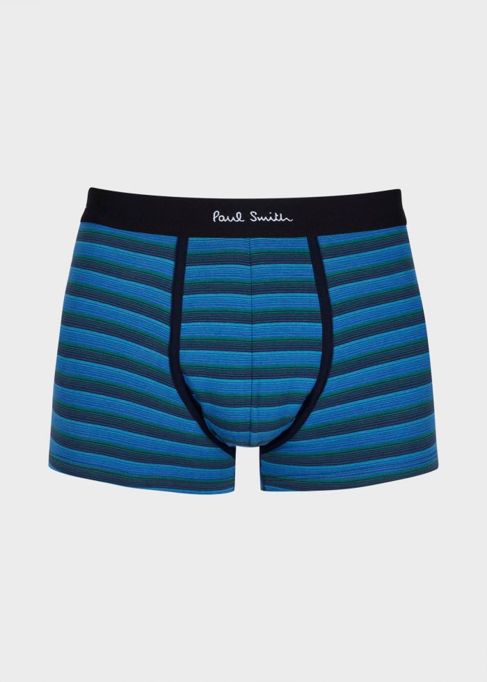 Paul Smith 3 Pack Stripe Boxer Briefs - Black &amp; Blue