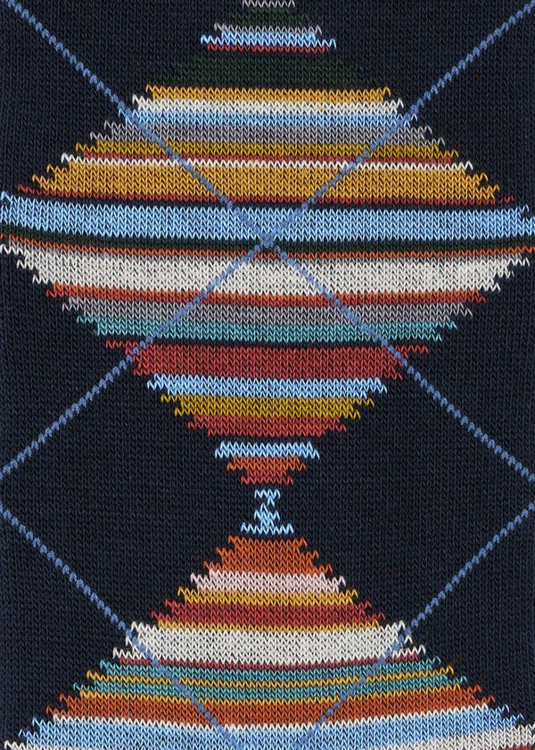 Paul Smith Signature Stripe Argyle Socks - Blue
