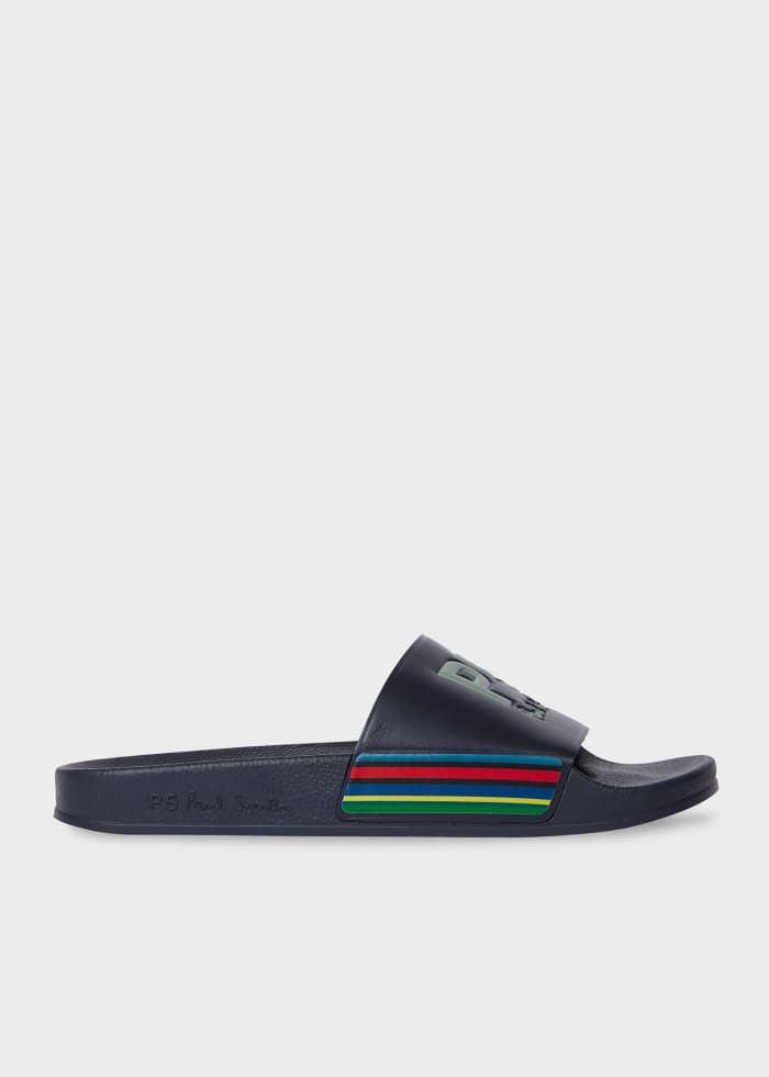 Paul Smith Signature Stripe Slides - Blue