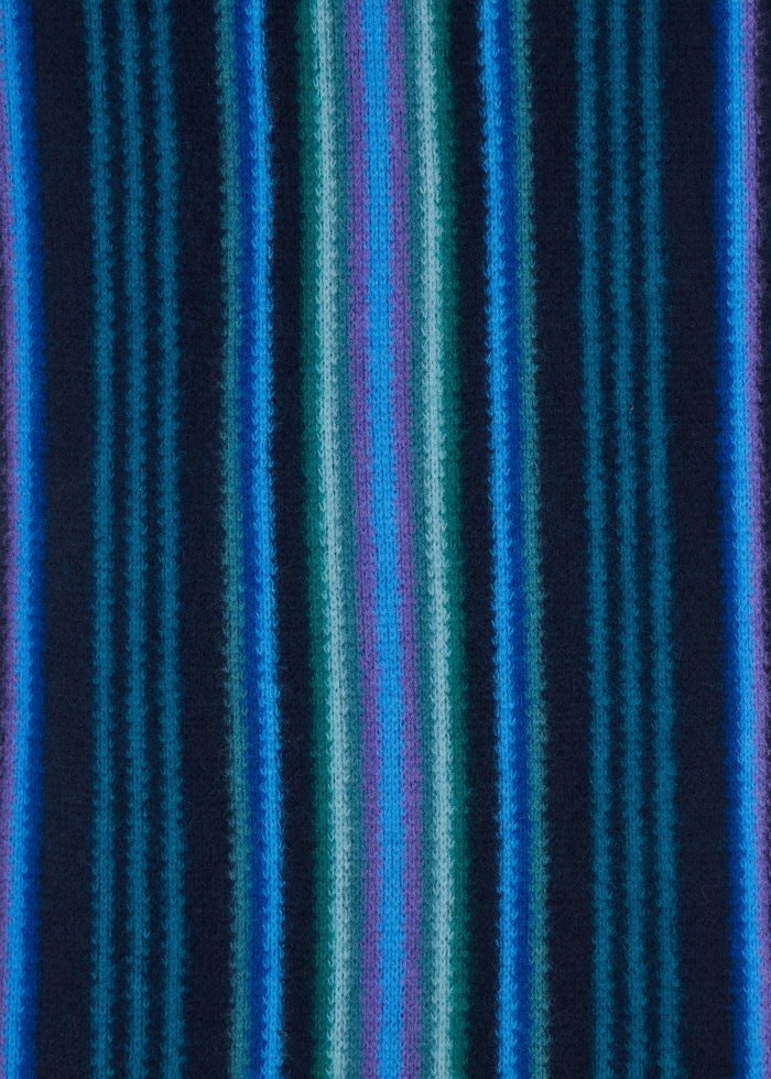 Paul Smith Multistripe Merino Wool Scarf - Blue