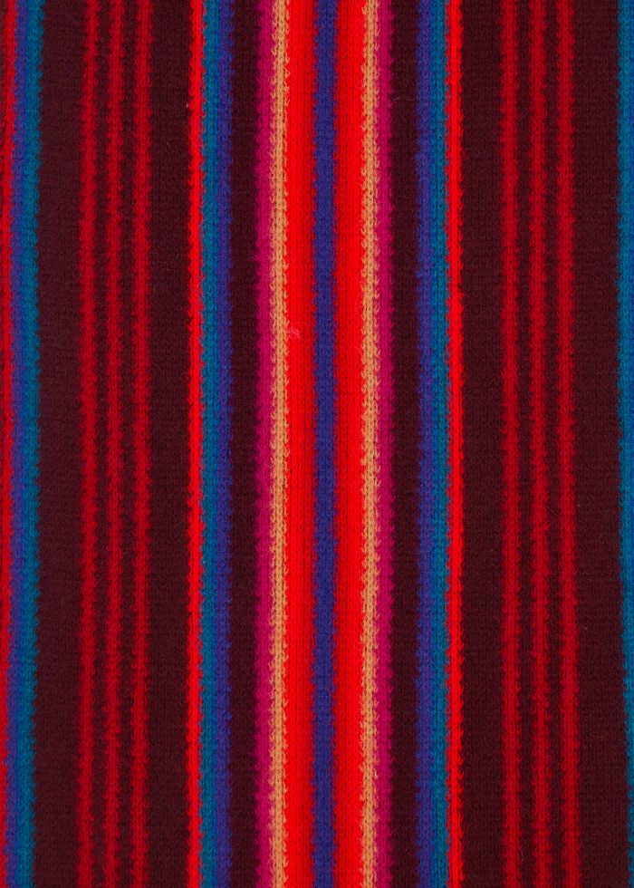 Paul Smith Multistripe Merino Wool Scarf - Red