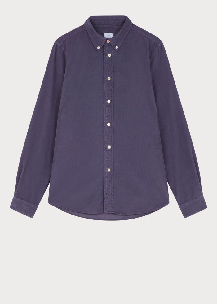 Paul Smith Tailored Fit Cord Shirt - Purple