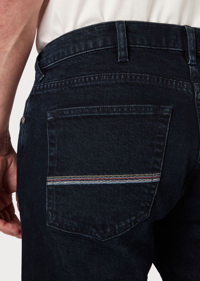 Paul Smith Tapered Fit Blue/Black Stretch Jeans - DK Blue