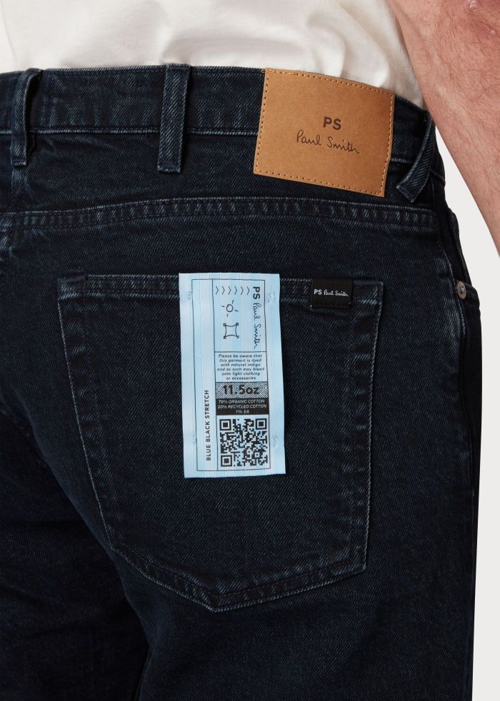 Paul Smith Tapered Fit Blue/Black Stretch Jeans - DK Blue