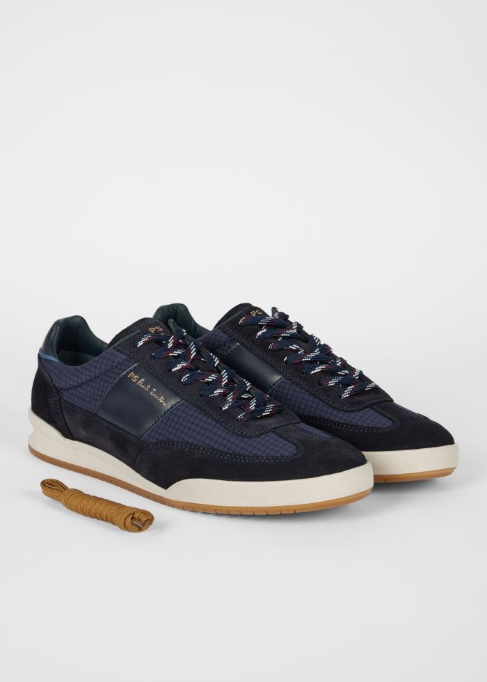 Paul Smith Dover Mixed-Material Trainers – Navy