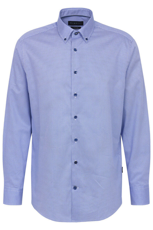 Bugatti Button Down Collar Casual Shirt - Navy Blue