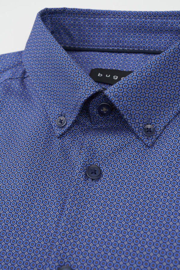 Bugatti Button Down Collar Casual Shirt - Navy