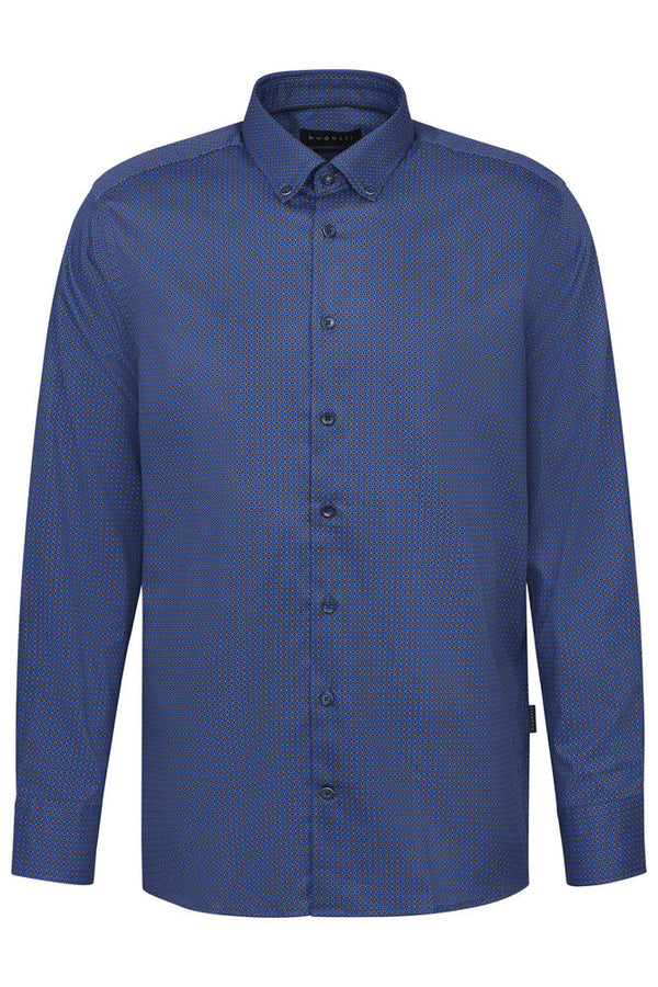 Bugatti Button Down Collar Casual Shirt - Navy