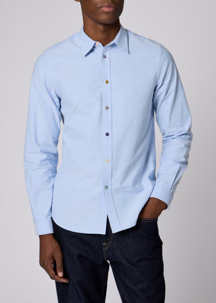 Paul Smith L/S Tailored Fit Shirt - Blue
