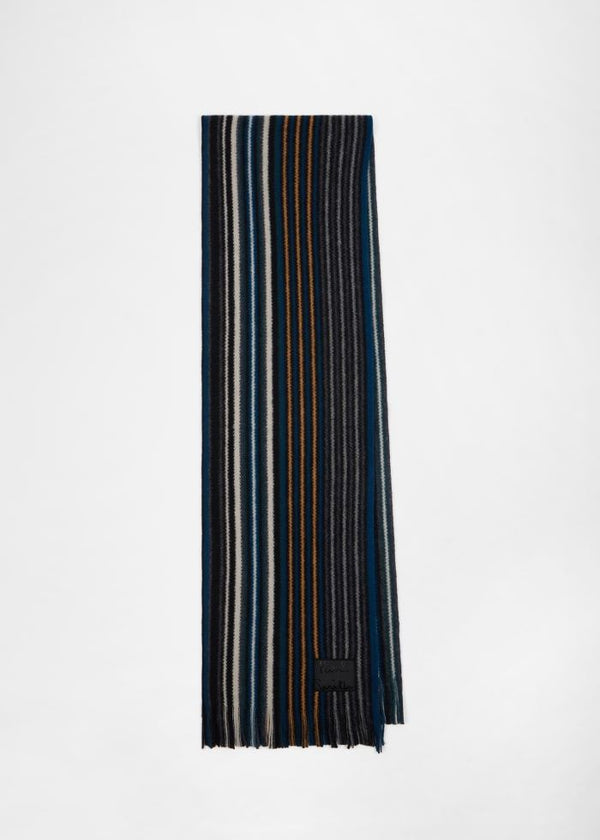 Paul Smith Double-Sided Wool Scarf – Grey