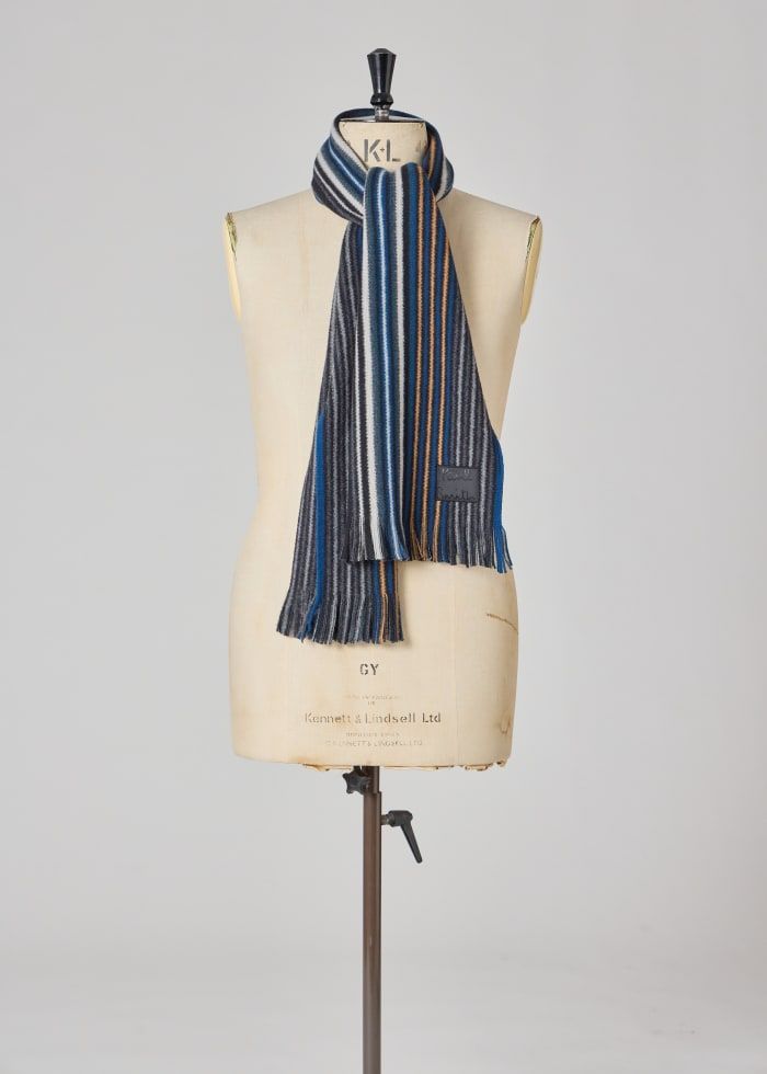 Paul Smith Double-Sided Wool Scarf – Grey