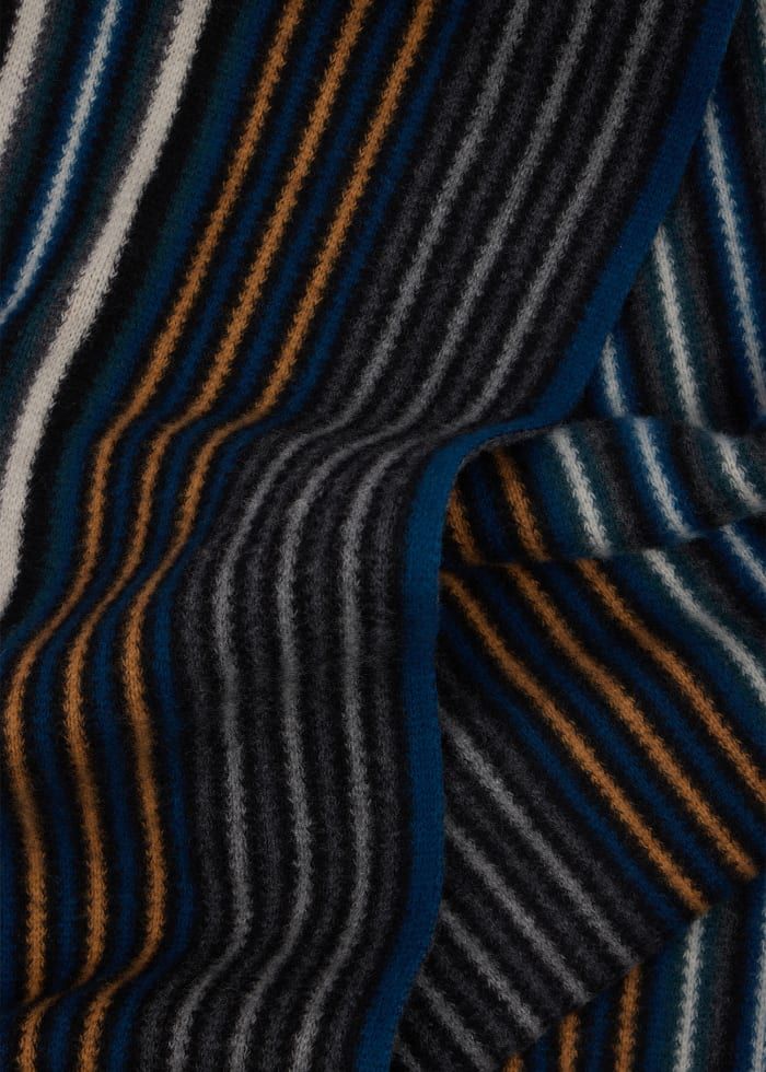 Paul Smith Double-Sided Wool Scarf – Grey