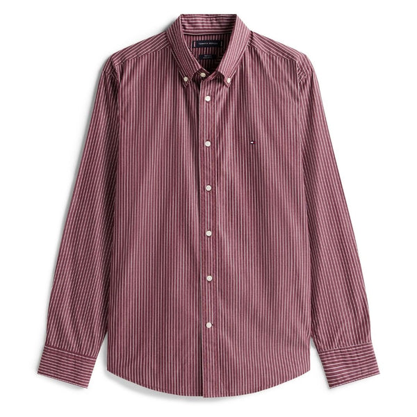 Tommy Hilfiger Core Hairline Poplin Shirt - Red