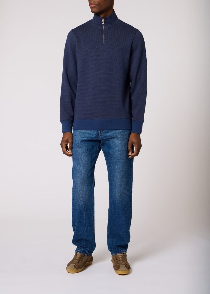 Paul Smith Classic Half Zip Top - Blue