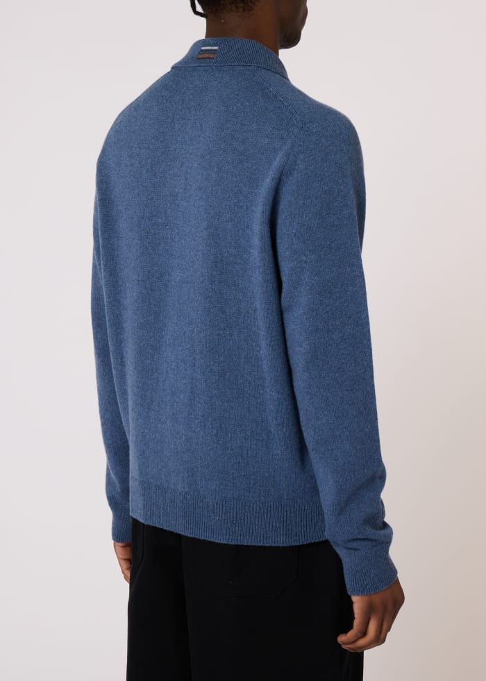 Paul Smith Sweater L/S Polo - Blue