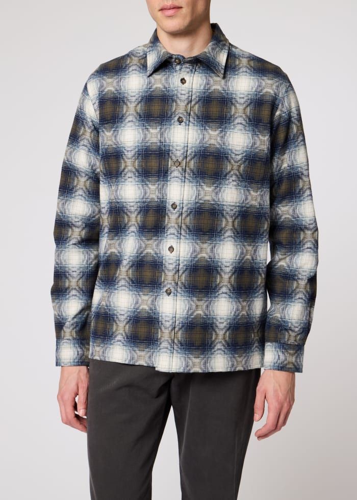 Paul Smith L/S Casual Fit Pocket Shirt - Blue