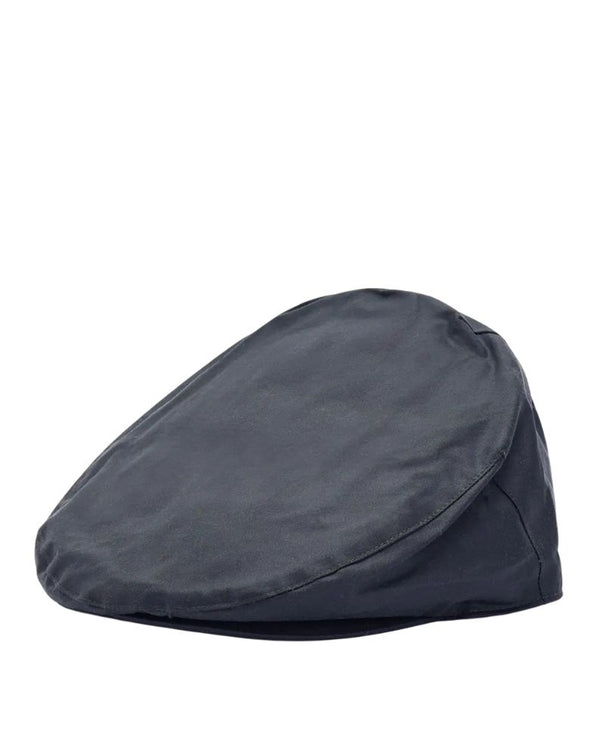 Barbour Wax Flat Cap - Navy
