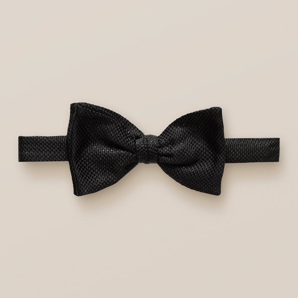 Eton Silk Bow Tie - Ready Tied - Black