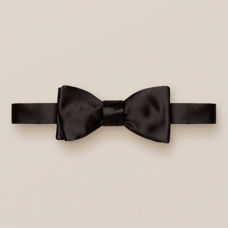 Eton Slim Silk Bow Tie – Ready Tied – Black