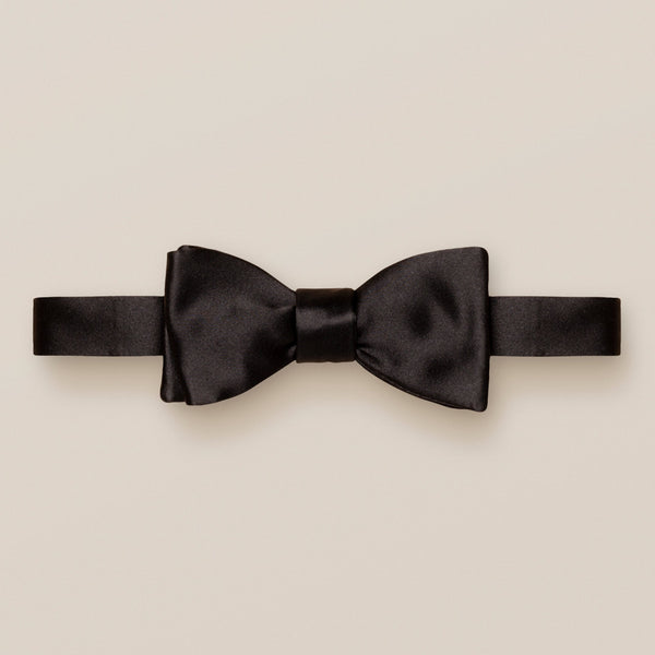 Eton Slim Silk Bow Tie - Ready Tied - Black