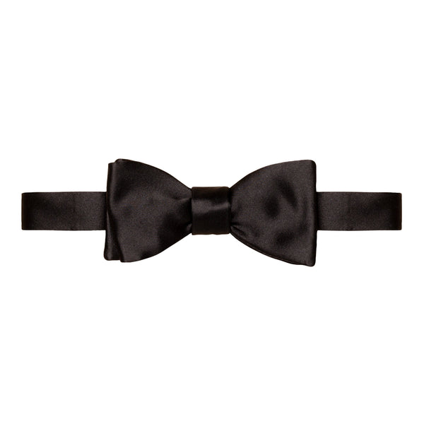 Eton Slim Silk Bow Tie - Ready Tied - Black