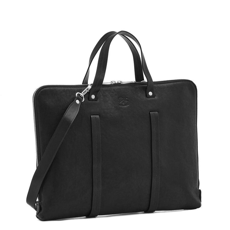 Il Bisonte 'Trebbio' Briefcase - Black