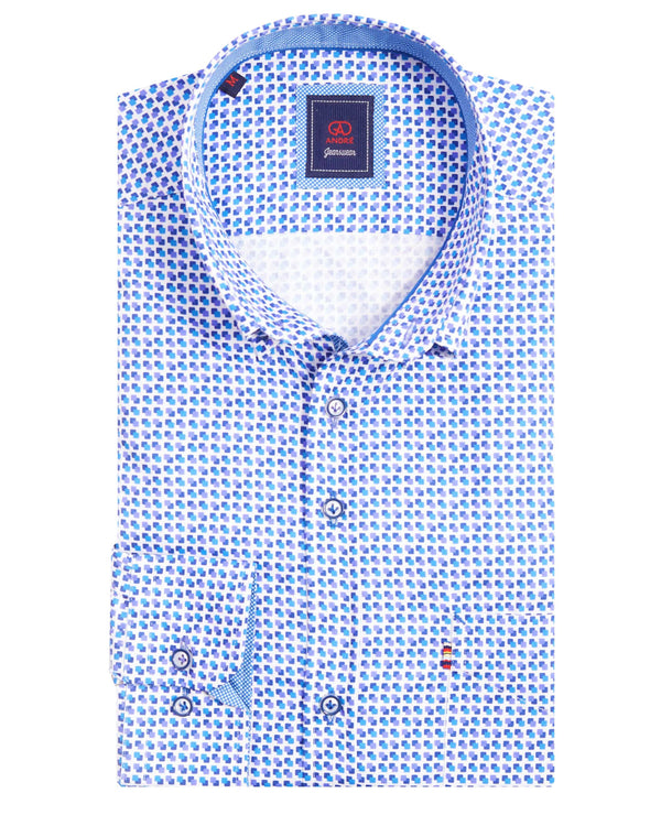 Andre 'Bari' Casual Shirt - Purple / Blue